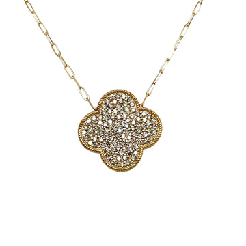 PAVE YELLOW GOLD PENDANT